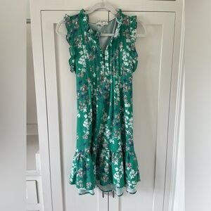 Green floral dress